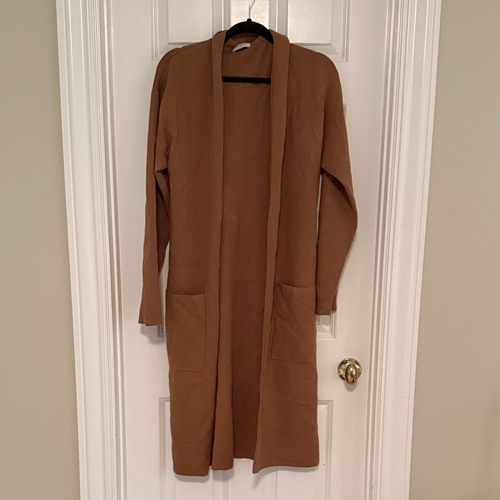 Babaton Brown Long Cardigan